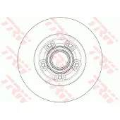TRW Bromsskiva DF6203BS bak, full, 1 Stycke