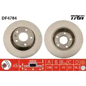 TRW Bromsskiva DF4784 bak, full, 1 Stycke