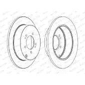 FERODO Bromsskivor DDF1737C bak, full, 2 Stycke
