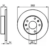Bosch Bromsskiva 0 986 478 991 fram, full, 1 Stycke