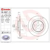 Brembo Bromsskiva 08N26711 bak, full, 1 Stycke