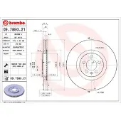 Brembo Bromsskiva 9788021 fram, ventilerad, höggradigt förkolnad, 1 Stycke