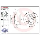 Brembo Bromsskiva 08.E955.11, 1 Stycke