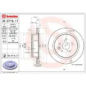 Brembo Bromsskiva 09D71911 bak, ventilerad, 1 Stycke
