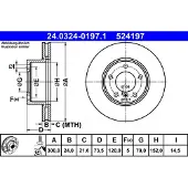 Ate Bromsskiva PowerDisc 24.0324-0197.1, 1 Stycke
