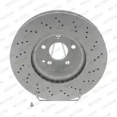 FERODO Bromsskiva DDF1120C-1 fram, ventilerad, perforerad, 1 Stycke