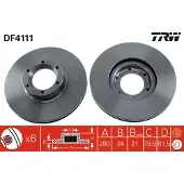 TRW Bromsskiva DF4111 fram, ventilerad, höggradigt förkolnad, 1 Stycke