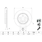 Bosch Bromsskiva 0 986 479 F85, 1 Stycke