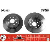 TRW Bromsskiva DF2663 bak, full, 1 Stycke