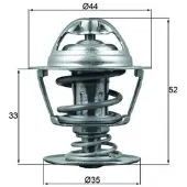 MAHLE ORIGINAL Termostat, kylvätska TX 173 88D