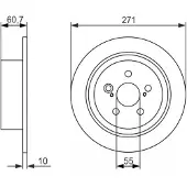 Bosch Bromsskiva 0 986 479 613 bak, full, 1 Stycke