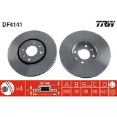 TRW Bromsskiva DF4141 fram, ventilerad, 1 Stycke