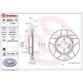 Brembo Bromsskiva MAX 09.8655.75, 1 Stycke