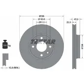 Textar Bromsskiva 92241503 fram, ventilerad, 1 Stycke
