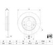 Bosch Bromsskiva 0 986 479 H69, 1 Stycke