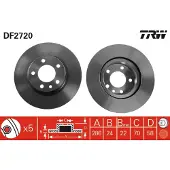 TRW Bromsskiva DF2720 fram, ventilerad, 1 Stycke
