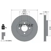 Textar Bromsskiva 92165903 fram, ventilerad, 1 Stycke