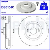 Delphi Bromsskiva BG5154C, 2 Stycke