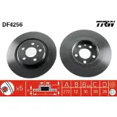TRW Bromsskiva DF4256 bak, full, 1 Stycke