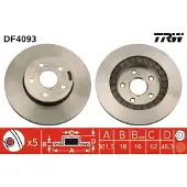 TRW Bromsskiva DF4093 fram, ventilerad, 1 Stycke