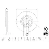 Bosch Bromsskiva 0 986 479 J07, 1 Stycke