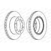 FERODO Bromsskiva FCR312A bak, ventilerad, 1 Stycke
