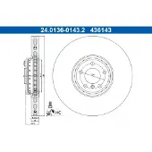 Ate Bromsskiva 24.0136-0143.2, 1 Stycke