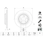 Bosch Bromsskiva 0 986 479 H39, 1 Stycke