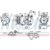 Nissens Kompressor, luftkonditionering 890606