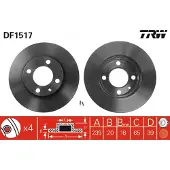TRW Bromsskiva DF1517 fram, ventilerad, 1 Stycke