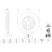 Bosch Bromsskiva 0 986 479 G78 fram, ventilerad, höggradigt förkolnad, 1 Stycke