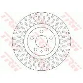 TRW Bromsskiva DF6522 fram, ventilerad, 1 Stycke