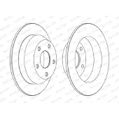 FERODO Bromsskivor DDF1553C bak, full, 2 Stycke