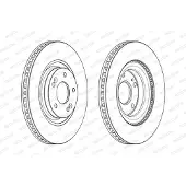 FERODO Bromsskivor DDF2199C fram, ventilerad, 2 Stycke