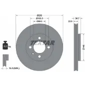 Textar Bromsskiva 92287003 fram, ventilerad, 1 Stycke