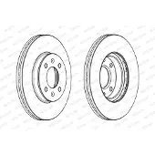 FERODO Bromsskivor DDF2089C fram, ventilerad, 2 Stycke