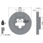 Textar Bromsskiva 93260603 fram, ventilerad, 1 Stycke