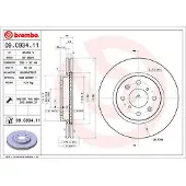 Brembo Bromsskiva 09C93411 fram, ventilerad, 1 Stycke