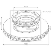 PETERS Bromsskiva 016.678-00A, 1 Stycke