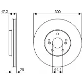 Bosch Bromsskiva 0 986 479 R47, 1 Stycke