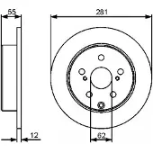 Bosch Bromsskiva 0 986 479 419 bak, full, 1 Stycke