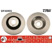 TRW Bromsskiva DF4695S fram, ventilerad, 1 Stycke