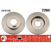 TRW Bromsskiva DF4158 fram, ventilerad, 1 Stycke