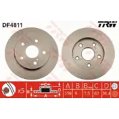 TRW Bromsskiva DF4811 bak, full, 1 Stycke