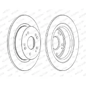 FERODO Bromsskivor DDF1776C bak, full, 2 Stycke