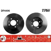 TRW Bromsskiva DF4496 fram, ventilerad, 1 Stycke