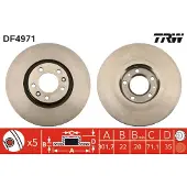 TRW Bromsskiva DF4971 bak, ventilerad, 1 Stycke