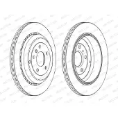 FERODO Bromsskivor DDF1531C bak, ventilerad, 2 Stycke