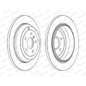 FERODO Bromsskivor DDF1530C bak, full, 2 Stycke