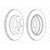 FERODO Bromsskivor DDF1672C bak, ventilerad, 2 Stycke